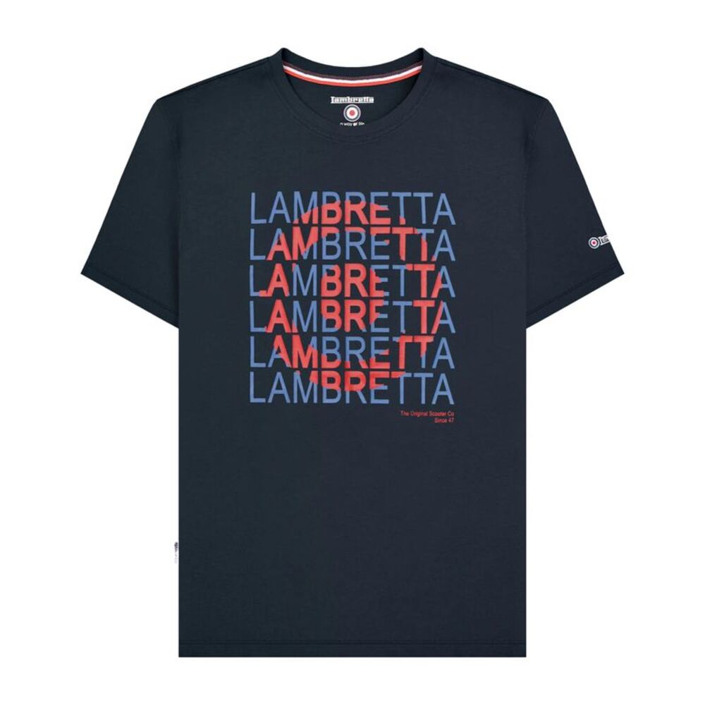 Lambretta Mens Heritage SS25 Target T-Shirt / Navy